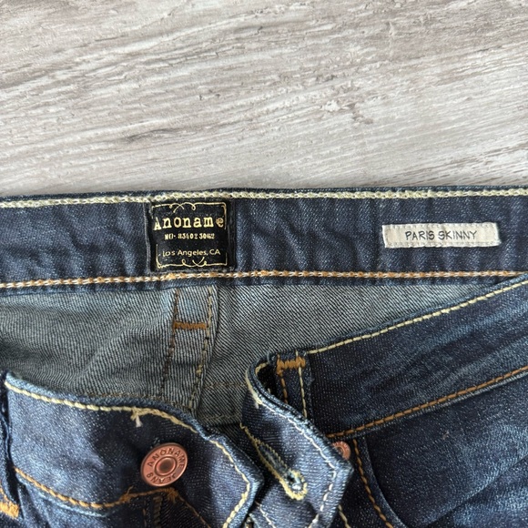 Anoname Dark Indigo Women's Straight Leg Jeans “Paris Skinny” - Picture 2 of 4